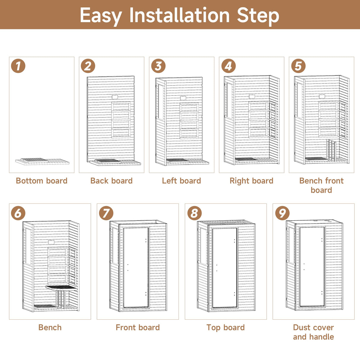 Real Relax Far Infrared Sauna, Home Indoor Sauna Room Canadian Hemlock Wooden Dry Saunas 950W 120V with Control Panel and 6 Low EMF Heaters Panels for Personal Spa Real Relax