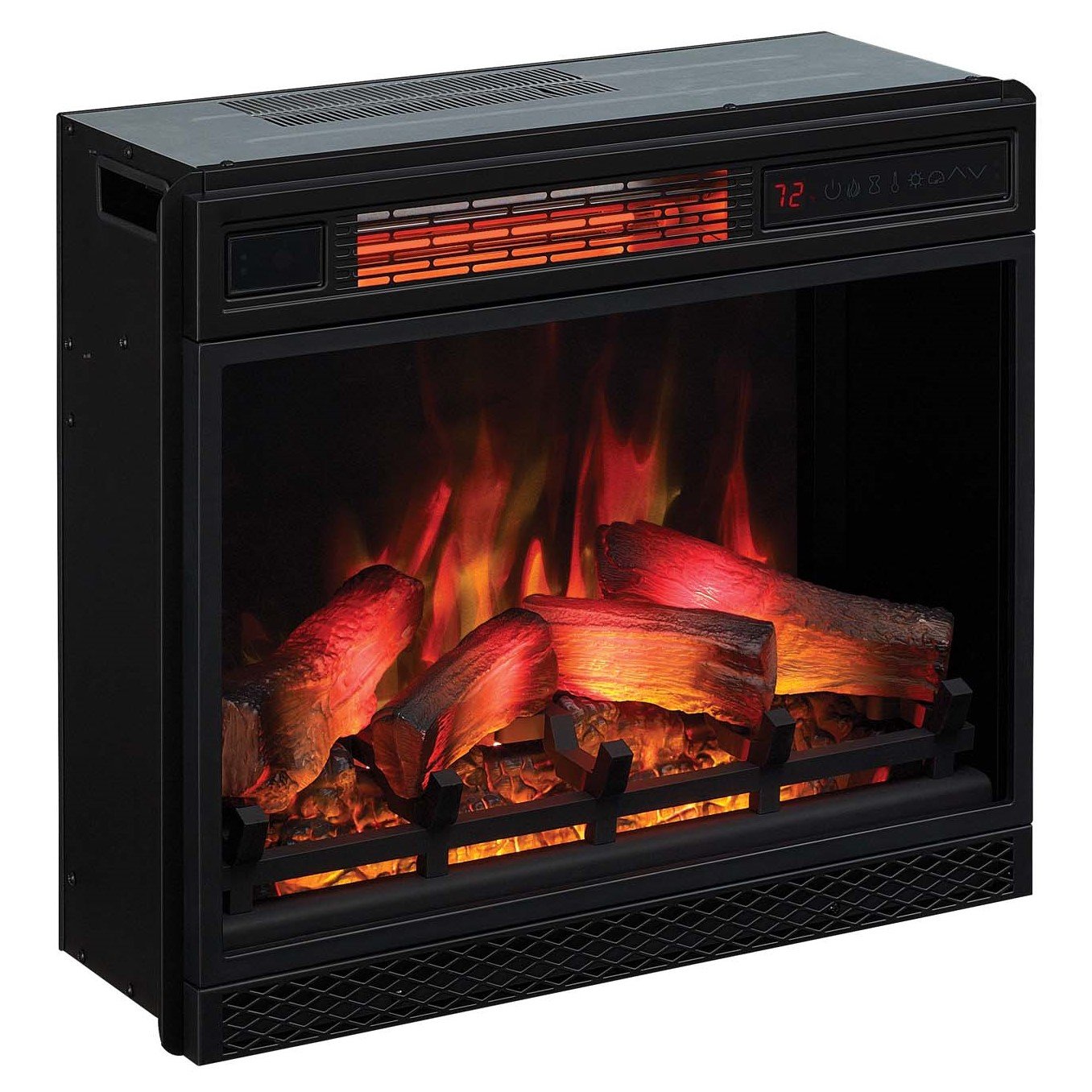 ClassicFlame 23II042FGL 3D Infrared Quartz Fireplace Insert with Safer Plug and Sensor, 23"