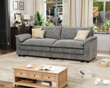 Homall 80" Modular Sectional Sofa, Loveseat Sofa Couch with Double-Layer Cushion, DIY Combination Chenille Deep 2-Seat Cloud Couch for Living Room, Apartment (Bright Grey, Loveseat Sofa) Homall