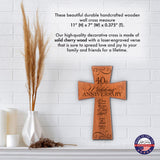 LifeSong Milestones Personalized 40th Wedding Anniversary Hanging Wall Cross for Parents Couple Grandparents Home and Wall Decoration LifeSong Milestones