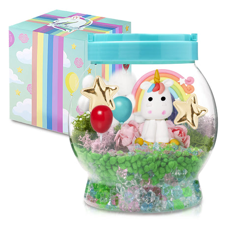 Memory Building CO Light-Up Unicorn Terrarium Kit for Kids - Christmas & Birthday Gift for Girl or Boy - Best Unicorn Toys & Kits, Arts & Crafts Gifts for Girls & Boys Age 4 5 6 7 8 9 10-12 Year Old The Memory Building Company