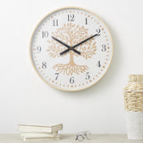 Deco 79 Wooden Tree Decorative Wall Clock Wall Clock for Home with Cream Backing, Wall Clock for Room 24" x 2" x 24", Brown Deco 79