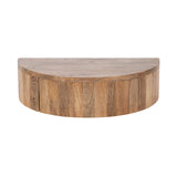 Kate and Laurel Reid Modern Wooden Floating Side Table, 20 x 11 x 6, Natural Brown, Contemporary Wood Floating Nightstand with Drawer for Extra Storage and Added Functionality Kate and Laurel