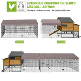 GUTINNEEN Chicken Coop Chicken Run for Yard with Cover 88“ Outdoor Metal Chicken Tractor Rabbit Pen Small Animal Cage Enclosure for Duck Bunny Hen GUTINNEEN