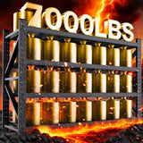 LLIIFFEE 70''W Garage Shelving Heavy Duty, Metal Garage Shelves, 7000LBS Storage Shelves 4 Tier Adjustable Steel Shelving Units, Wide Industrial Shelving Storage Rack for Warehouse, Basement,Black LLIIFFEE