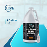 True Composites Fiberglass Resin Polyester Resin Marine Grade Resin 1 Gallon with MEKP Hardener Polymer Resin Fiberglass Repair Kit Laminating Resin for Wood Boat Building and Repair TRUE COMPOSITES