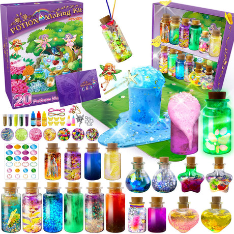 JOPSHEEN Potion Making Kit for Kids, 20 Bottles Potions, Christmas Birthday Toys Gifts for Boys Girls Age 8 9 10 11 12 JOPSHEEN