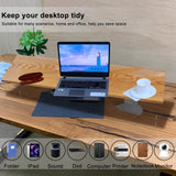 LA QUEENIE Monitor Stand Riser,Wood & Acrylic Computer Monitor Stand with LED Light,Desk Accessories Desktop Organizer Stand for Computer,Laptop,Printer,PC & TV Screen Riser LA QUEENIE