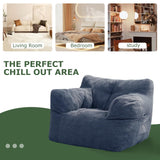HIGOGOGO Giant Bean Bag Chairs,Big Comfy Chair Sofa for Bedroom Living Room, Large Lazy Bean Bag Chair with Pocket Armrests for Gaming, Reading HIGOGOGO