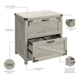 kathy ireland Home by Bush 2-Drawer Lateral File Cabinet, Letter/Legal, Cottage White, 29-Inch (CGF129CWH-03) Bush Business Furniture