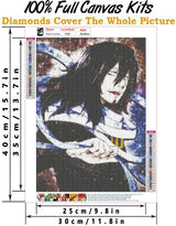 DIY 5D Diamond Painting Anime by Number Kits Full Drills for Adults, Cross Stitch Crystal Rhinestone Embroidery Pictures Arts Craft for Home Wall Decor Gift.(M-H-A-210-30X40) vodwml