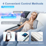 iBooMas 2025 Massage Chair Full Body, Zero Gravity Massage Chair Recliner with SL-Track, Upgraded Auto-Extend Footrest, Foot Rollers, App Favorite Function, Body Scan, Airbags, Heat(White+Grey) iBooMas