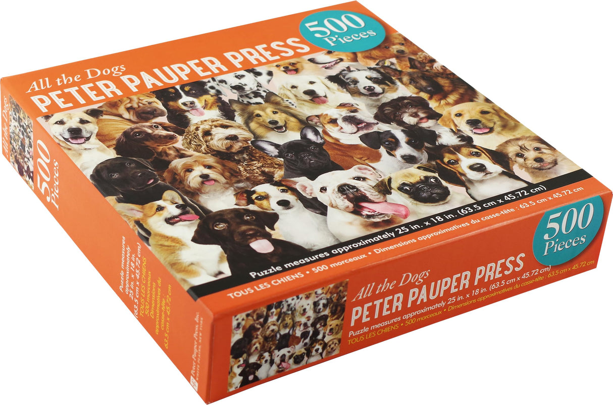 PETER PAUPER PRESS All The Dogs 500 Piece Jigsaw Puzzle PETER PAUPER PRESS