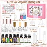 JUYRLE Perfume Making Kit- 37Pcs DIY Perfume Making Kits for Women, Make Your Own Scent with Essential Oil, Bottle, Fragrance Set, Fragrance Birthday Gifts Sets for Women Girls JUYRLE