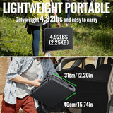 GARLLEN 2ft Folding Camping Table, 3 Adjustable Height Lightweight Picnic Table, Portable Aluminum Grill Table (22.8" L x 15.7" W) for Outdoor, Camping, BBQ, Black GARLLEN