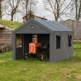 Benass Carport Canopy 10x16 Heavy Duty, Carport Canopy, Portable Car Port Garage, Car Shelter All Weather, Grey Benass