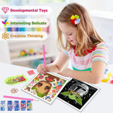 Sretoul 6 Pack Cartoon Diamond Art Kits for Kids- 6 Pack Small Diamond Art Painting, Arts and Crafts for Kids Ages 4-8-12 6X6 Inch Sretoul