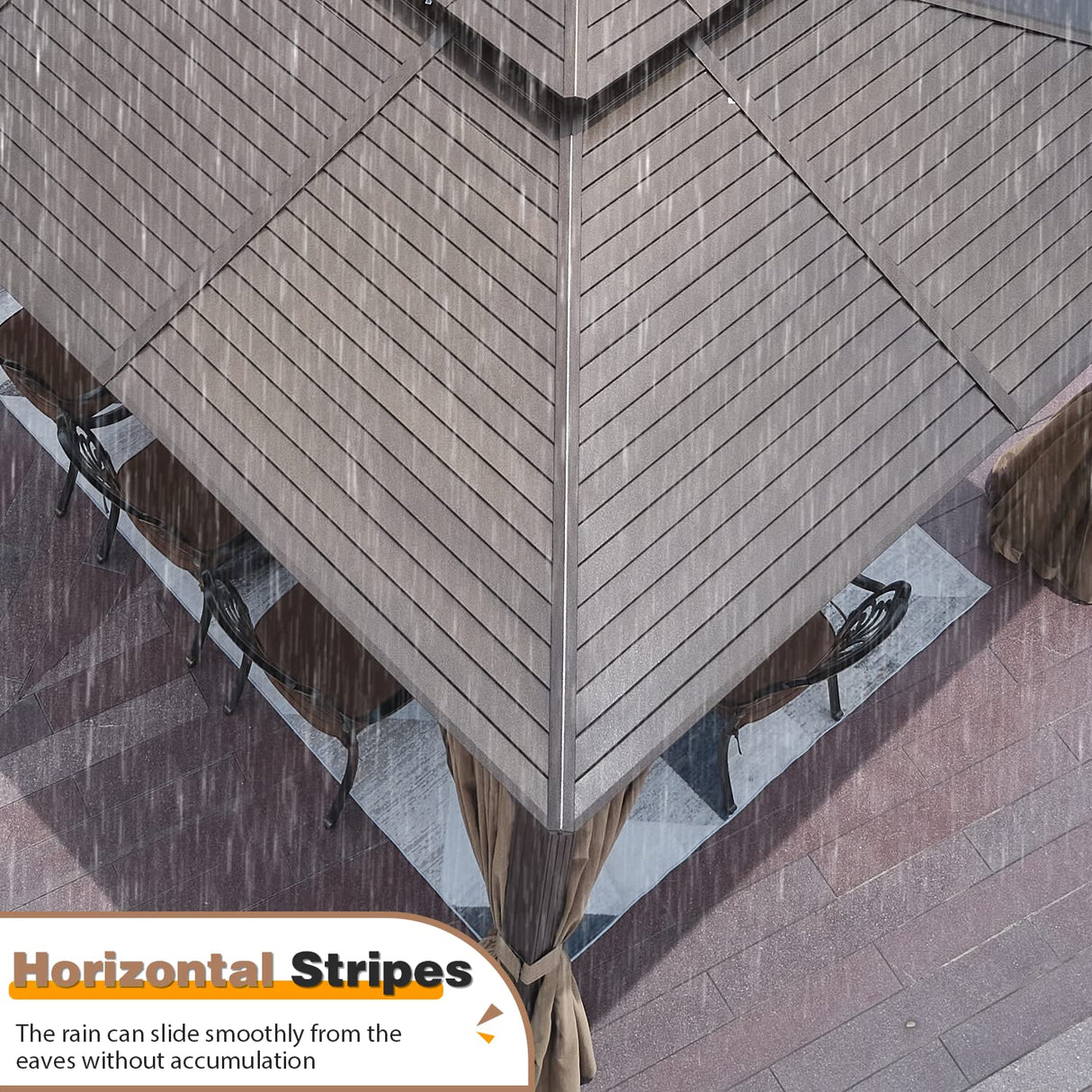 EROMMY 12'x12' Hardtop Gazebo Galvanized Steel Outdoor Gazebo Canopy Double Vented Roof Pergolas Aluminum Frame with Netting and Curtains for Garden,Patio,Lawns,Parties EROMMY