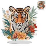 GHHKUD Tabletop Diamond Art Tiger Kits for Adults Kids, DIY Double Sided Animals Desktop Ornaments Special Shaped Rhinestone Stand Up Desk Placements, 5D Gem Gifts Home Decoration GHHKUD