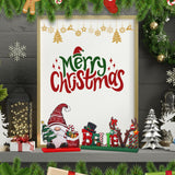 Capoda 6 Pcs Christmas Table Decorations Wooden Christmas Table Centerpieces Xmas Snowman Santa Claus Gnome Table Signs Merry Christmas Table Toppers for Holiday Party Supplies (Red, White) Capoda