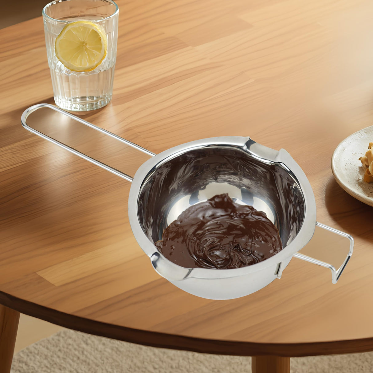 EIKS Boiler Pot Melting Bowl with SUS304 Stainless Steel for Melting Chocolate Candy Cheese Butter and Candle Wax Making, Capacity 400ML/13oz EIKS