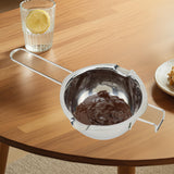 EIKS Boiler Pot Melting Bowl with SUS304 Stainless Steel for Melting Chocolate Candy Cheese Butter and Candle Wax Making, Capacity 400ML/13oz EIKS