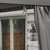 Outsunny 10' x 13' Louvered Pergola Hardtop Gazebo with Adjustable Aluminum Roof and Frame, Outdoor Pergola with Curtains and Netting, for Garden, Lawn, Backyard, and Deck, Dark Gray Outsunny