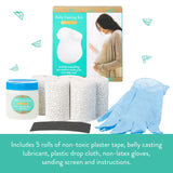 Kate & Milo Belly Casting Kit, Pregnancy Keepsake Making Kit, Easy DIY Plaster Cast Baby Bump Keepsake, Perfect For Expecting Moms and Ideal Nursery Decor Kate & Milo