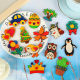 Worgree 48 Pcs DIY Wooden Magnets, Wooden Art Craft Supplies Painting Kit for Kids Ages 4-8 8-12 Glow in The Dark Party Favors Goodie Bag Stuffers Birthday Gifts Toys for Boys Girls Worgree