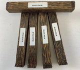 Lumber Wood for Woodworking - Construction - Landscaping (5) LOT of 5, Black Palm Pen Blanks Wood Turning Square 3/4" X 3/4" X 6" Exotic Wood Zone