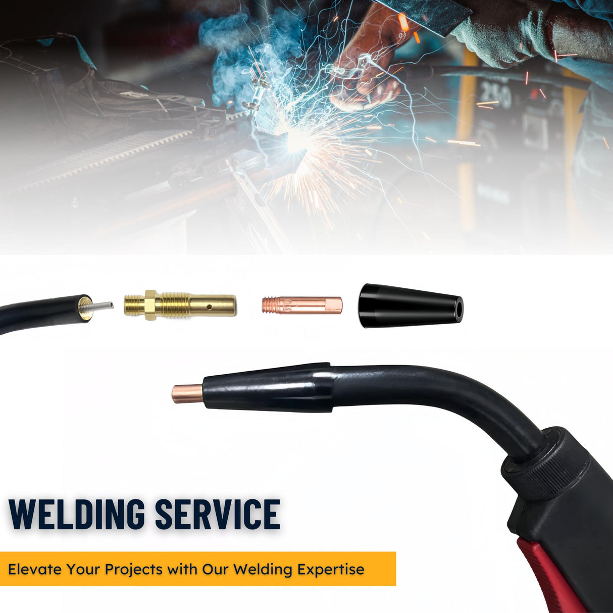 24PCS Flux Core Gasless Nozzle Welding Kit Flux Core Gasless Nozzle Contact Tips Replacement MIG Welder Accessories,Compatible with Lincoln,Eastwood and more (.030" & .035"） TimelyDu