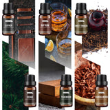FUHITIM Fragrance Oil Gentlemen's Set, Scented Oil for Candle Scents for Candle Making, Soap Making Scents, Diffuser Oils Scents | Leather, Sweet Tobacco, Teakwood, Bay Rum, Cedar, Sandalwood (6*10ML) FUHITIM