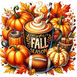 Ekuxom Halloween Diamond Art Kits for Adults Fall, Pumpkin Diamond Painting Kit for Adults Beginners, DIY 5D Full Drill Round Gem Art for Home Wall Decor Gift 12x12 inch Ekuxom