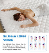 ADDNUSS Full Mattresses,Memory Foam Hybrid 10 Inch Full Size Mattress,Black&White Pocket Spring Full Size Black&White Mattress,Medium Firm Comfort Mattress,CertiPUR-US. ADDNUSS