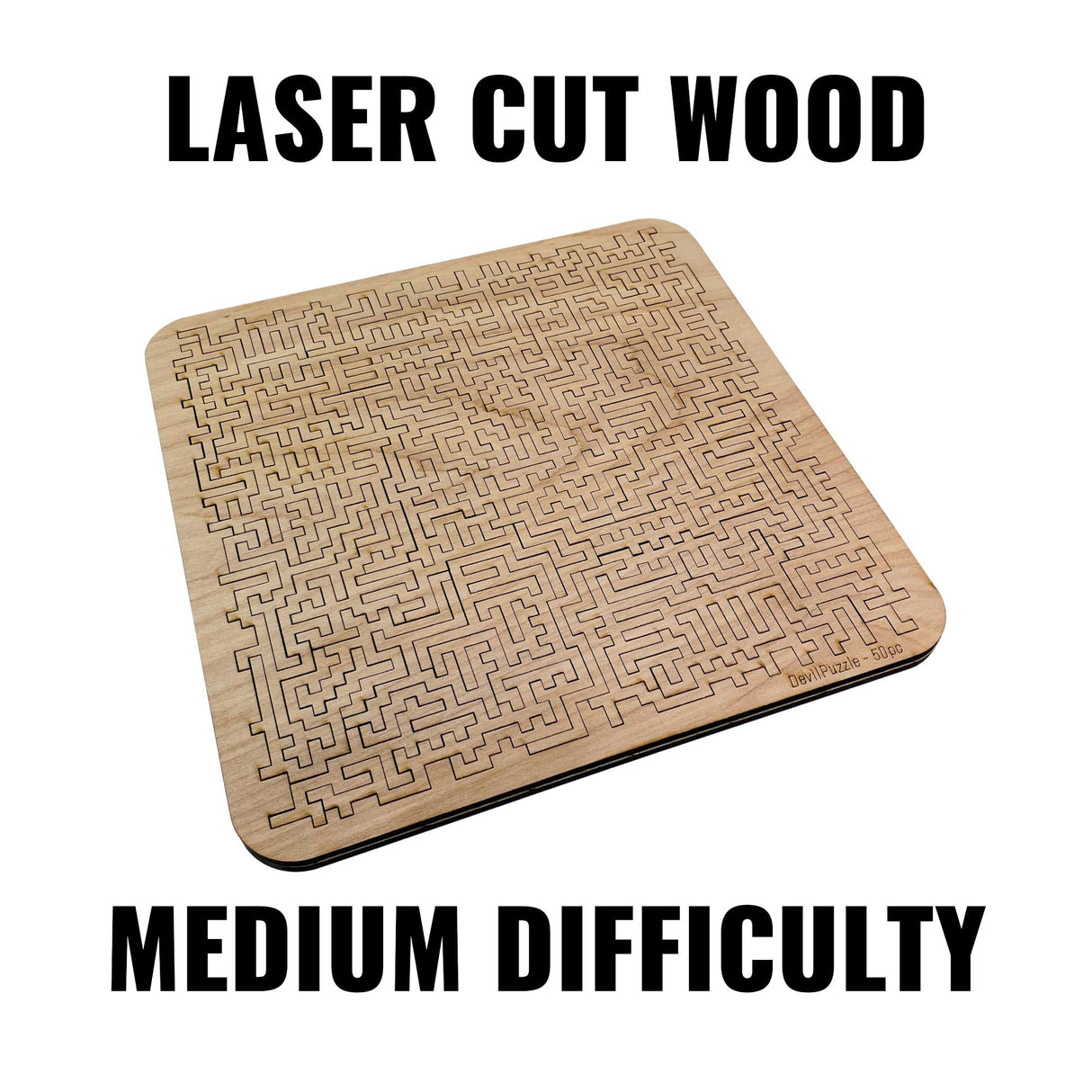 Mind Bending Wooden Jigsaw Puzzle | Aztec Labyrinth | Expert Level Difficult Puzzles for Adults | 100 Pieces | 11.3" x 11.3” Torched