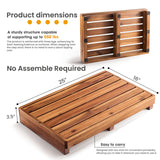 TINAMO 3.5" One Step Stool for Elderly (No Assemble Required)- Acacia Wood High Riser Step Stool for Bed - 550 Lbs Wooden Mobility Stepping Stools for Adults, Kids/Bedside, Bathroom, Kitchen, Garden Tinamo