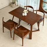 DELAVIN Solid Wood Dining Chairs Set of 4,Kitchen Chairs with Solid Oak Wood Legs, Farmhouse Style High Ladder Back Dining Room Chairs,Walnut DELAVIN