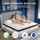 Suiforlun King Mattress, 14 Inch Hybrid Gel Memory Foam and Innerspring Mattress, Euro Top Luxury Mattress with 7 Premium Layers, Pressure Relief, CertiPUR-US Certified, 80”x76”x14 Suiforlun