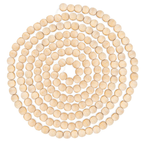 9 Foot Natural Wood Bead Christmas Garland | Wooden Christmas Tree Garland Perfect for Rustic Natural Country Farmhouse Trees | Garland Christmas Decorations for Indoor Use NorthPoleXpress