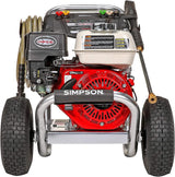 SIMPSON Cleaning ALH3425 Aluminum Series 3600 PSI Gas Pressure Washer, 2.5 GPM, Honda GX200 Engine, Includes Spray Gun and Extension Wand, 5 QC Nozzle Tips, 5/16-inch x 35-foot MorFlex Hose, 49-State SIMPSON