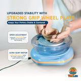 ThaLan Mini Pottery Wheel Kit, Pottery Wheel for Kids and Beginners, 4.7’’ Electric Clay Wheel, Adjustable Speed, Low Noise, Precision Control, 8Pcs Pottery Tools, (Blue) ThaLan