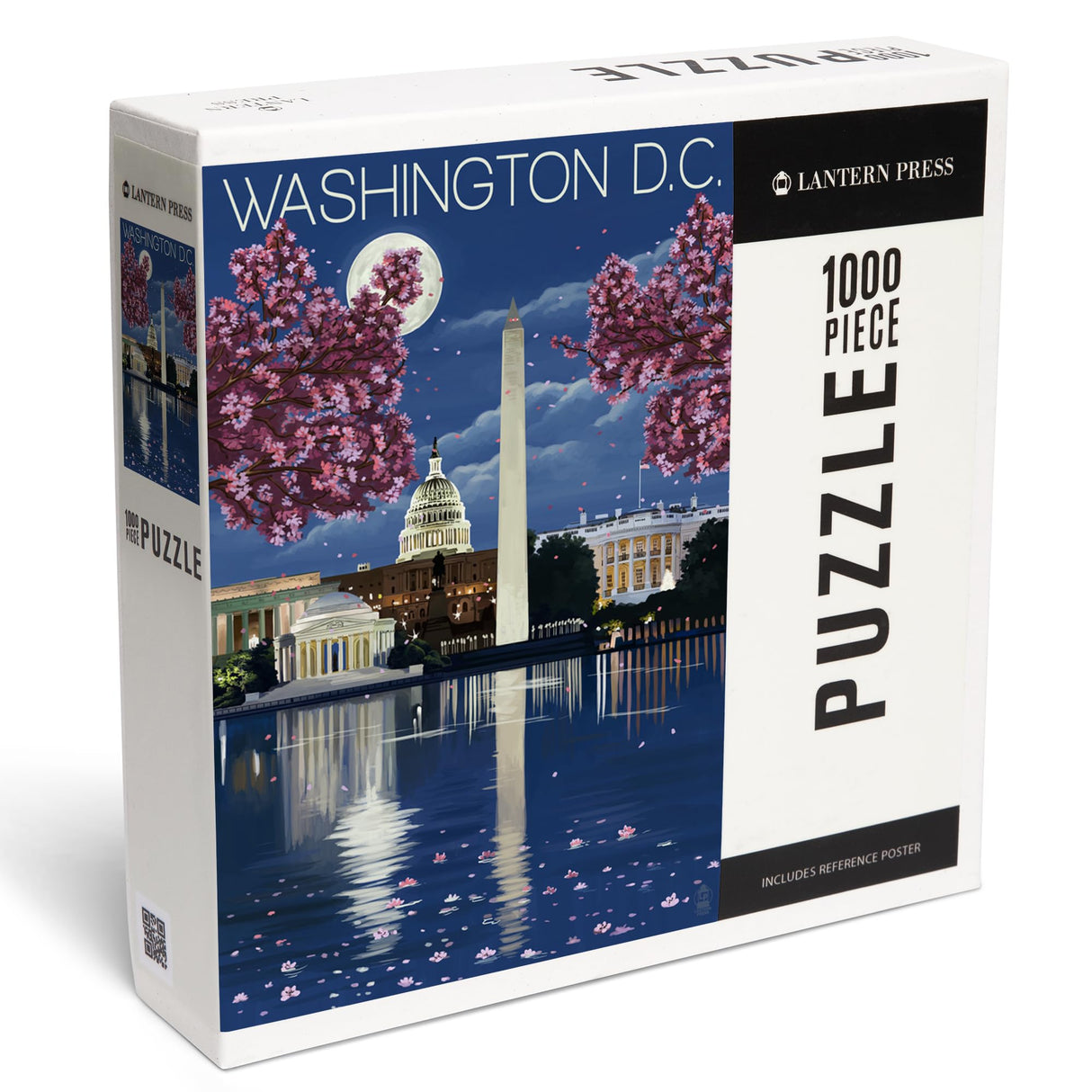 Lantern Press Made in USA Puzzle for Adults - 1000 Pieces, Reference Poster, Premium Box, Washington, DC, Night Scene Lantern Press