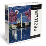 Lantern Press Made in USA Puzzle for Adults - 1000 Pieces, Reference Poster, Premium Box, Washington, DC, Night Scene Lantern Press