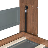 THINK 30 Murphy Bed with Foldable Desk – Space Saving Wall Bed, Full Size, Walnut & Gray THINK 30