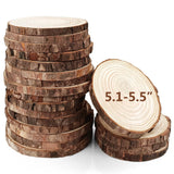 20Pcs Large Unfinished Wood Slices for Centerpieces,5.1-5.5 Inches Wood Centerpieces for Tables,DIY Round Wooden Discs with Tree Bark for Holiday Ornaments,Rustic Wedding (5.1-5.5in) YOIYINI