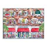 Galison Michael Storrings A Day at The Bookstore 1000 Piece Puzzle from Galison - Beautifully Illustrated Jigsaw Puzzle of a Local Bookstore, 27" x 20" Fun & Challenging, Unique Gift Idea Galison