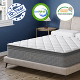 Mubulily Queen Mattress,10 Inch Gel Memory Foam and Innerspring Hybrid Mattress in a Box with Individual Pocket Spring for Motion Isolation & Silent Sleep,CertiPUR-US,100 Nights Trial Mubulily