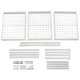 Kojem 3x6 Overhead Garage Storage Rack Adjustable Ceiling Garage Organization Shelf Ceiling Mounted Storage Racks White Kojem