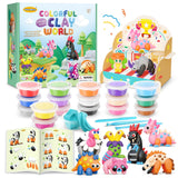Drama Planet Air Dry Clay Kit for Kids - 18 Cans of Modeling Clay, 46-Page Guidebook with 26 Character Tutorials, Great Gift for Boys & Girls Drama Planet