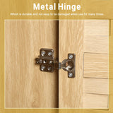 QEIUZON Wardrobe Closet, Freestanding Closet Wardrobe Cabinet with Wide Drawers & Hanging Rod, Armoire for Bedroom, Kids' Room, Dorm (Natural) QEIUZON